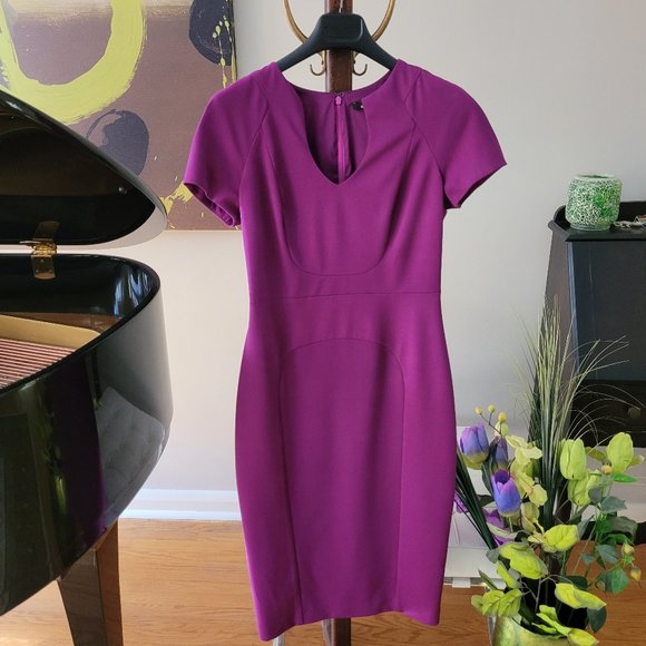 Black Halo Dresses & Skirts - Black Halo Gypsy Rose Sheath Dress in Fuchsia US 6